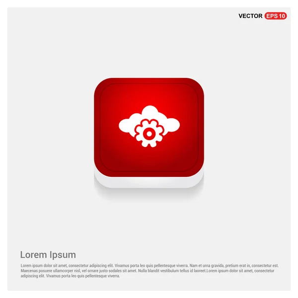 Icono de engranaje y nube — Vector de stock