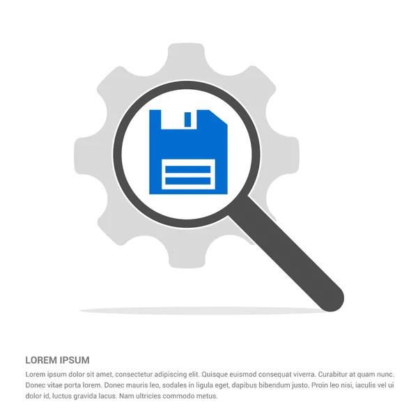 Loupe icône de recherche — Image vectorielle