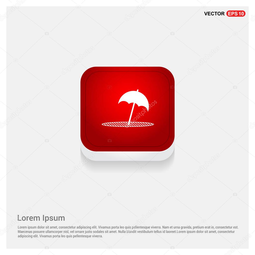 Beach umbrella icon. vector illustration