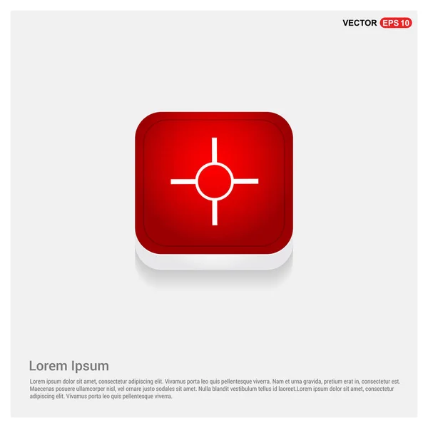 Icono botón rojo — Archivo Imágenes Vectoriales