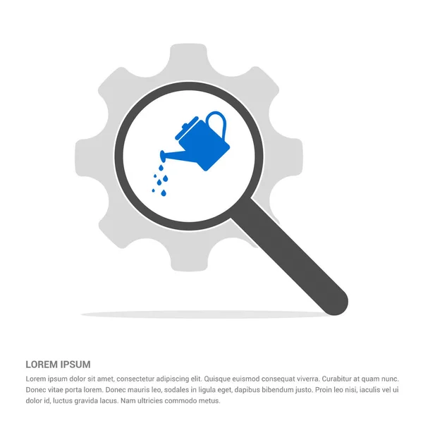 Innaffiamento può accedere lente di ingrandimento — Vettoriale Stock