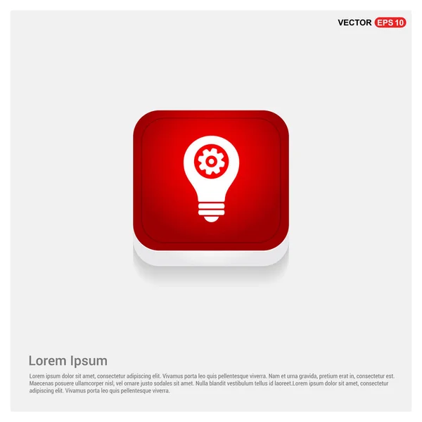 Fogaskerék ikonra fény lámpa — Stock Vector