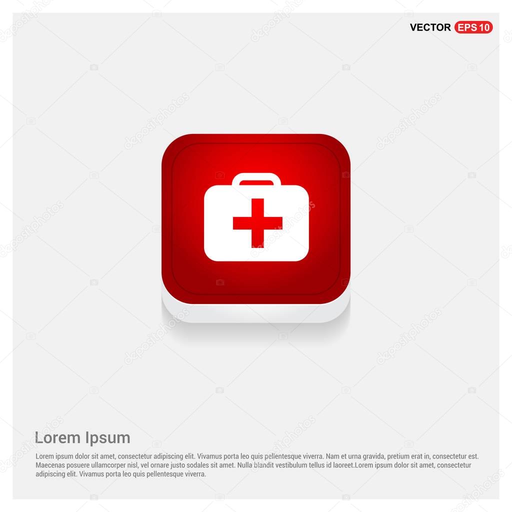 Medicine chest, first aid kit icon. vector illustration
