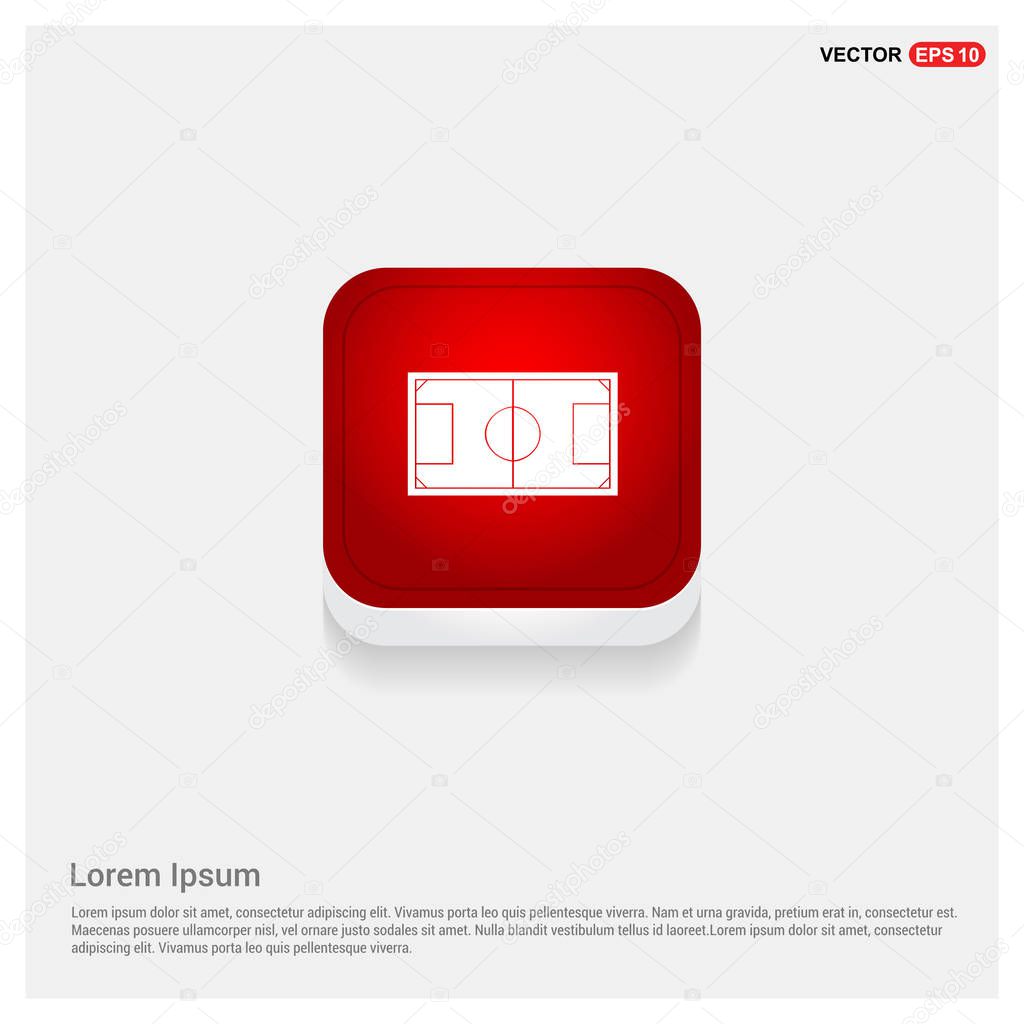 Football field icon, vector illustration