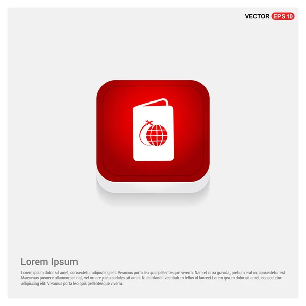 Plochá ikona služby Passport — Stockový vektor