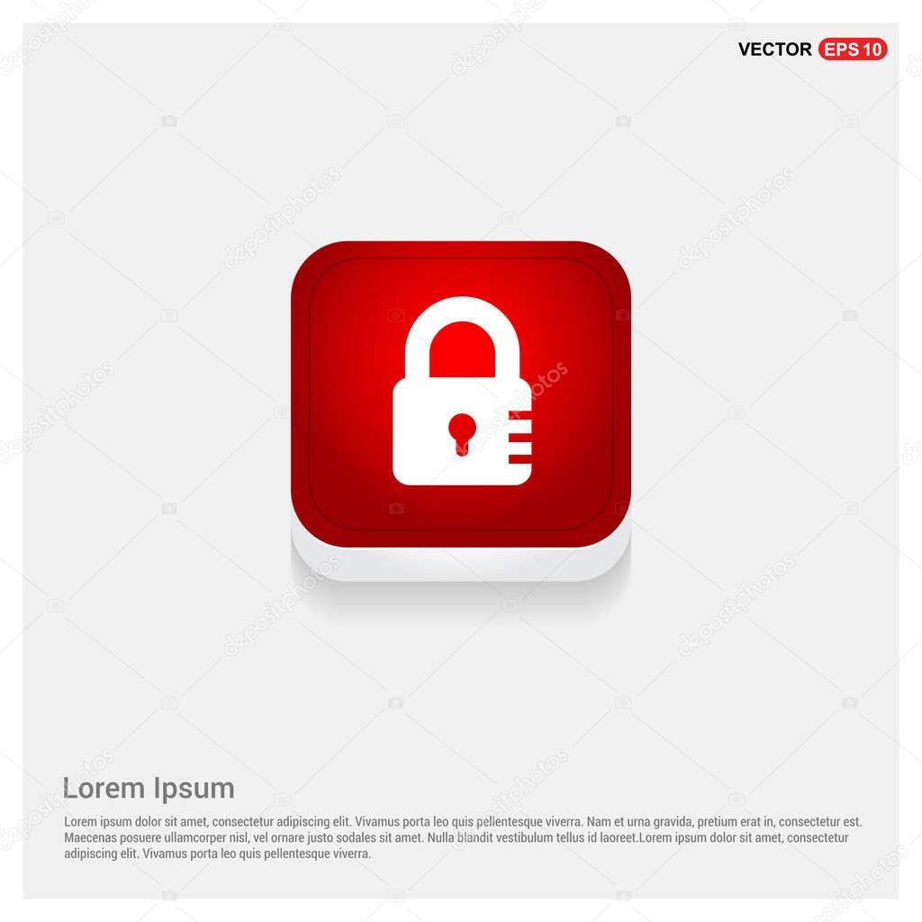 Padlock web icon, Vector Illustration