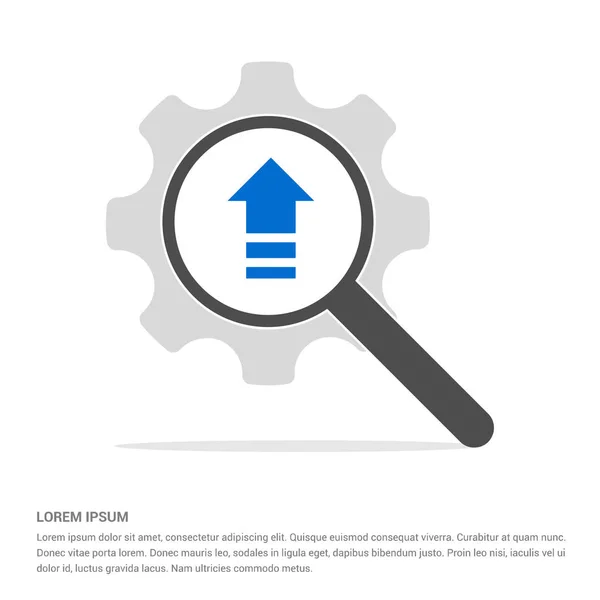 Loupe icône de recherche — Image vectorielle