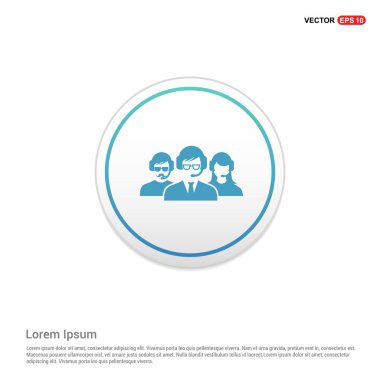 Grup mavi düğme içinde insan