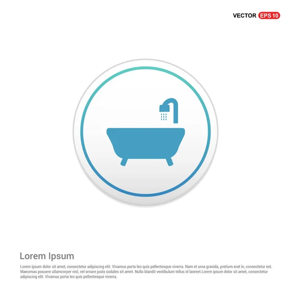 Icono de bañera y ducha — Vector de stock