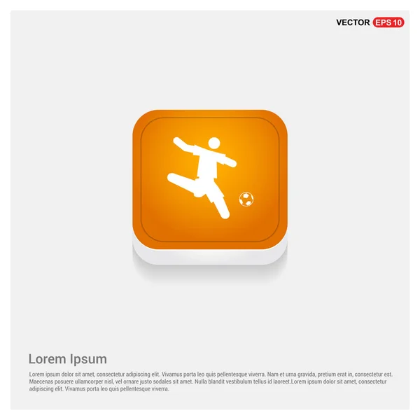 Voetbal speler pictogram — Stockvector