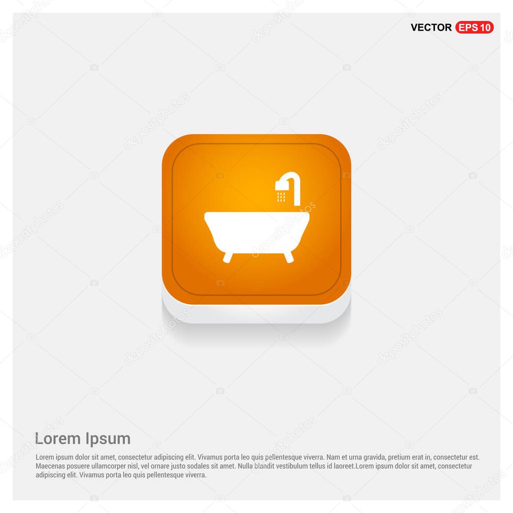 Tub and shower icon. vector illustration