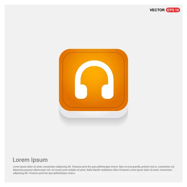 Auriculares icono plano — Vector de stock