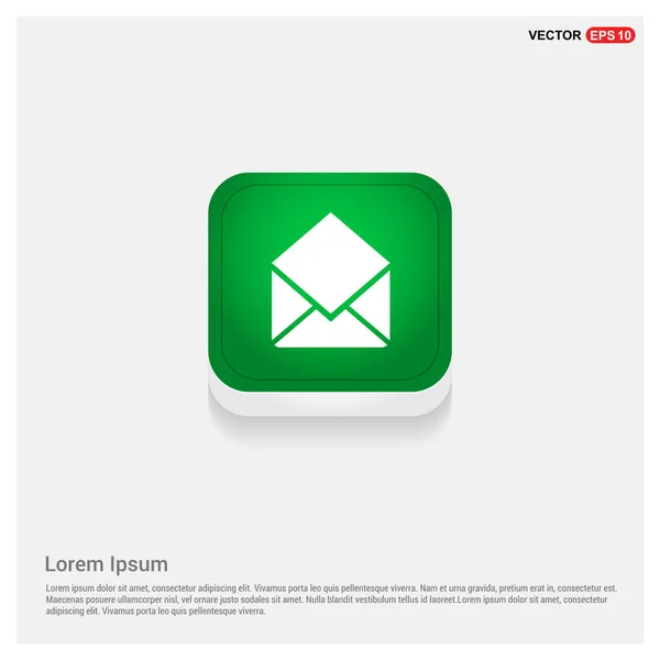 Segno di lettera in pulsante verde — Vettoriale Stock