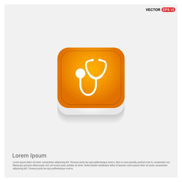 Icono del estetoscopio médico — Vector de stock