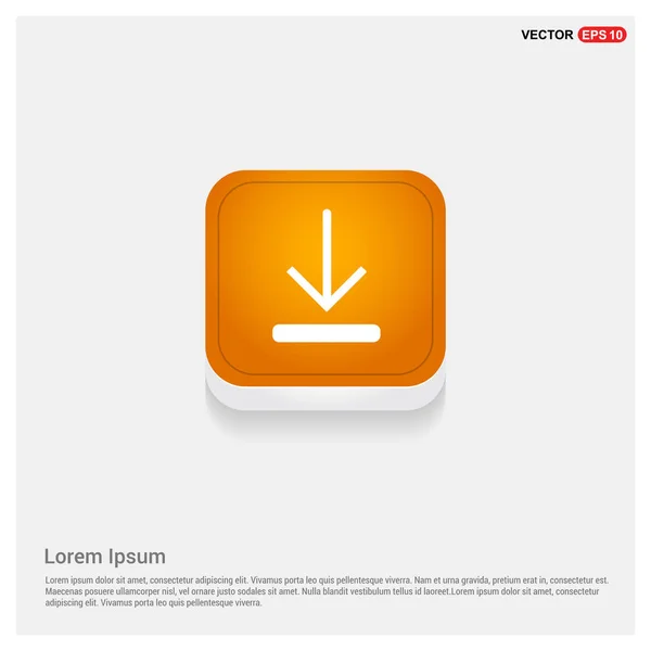 Ícone de botão de download — Vetor de Stock