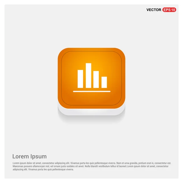 Narancssárga gomb-dobozban — Stock Vector