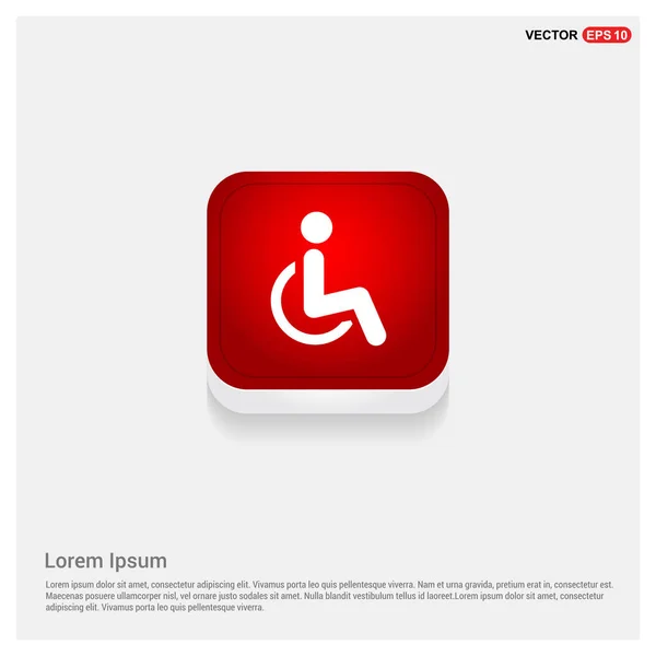 Handicap handicapé personne signe d'avertissement — Image vectorielle