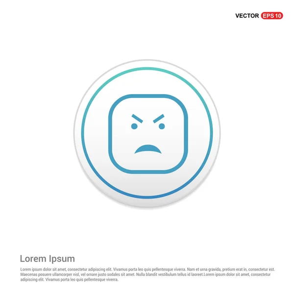 Cara icono emoticono — Vector de stock