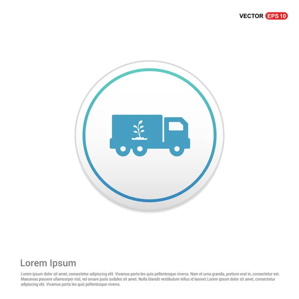 Ecologia icona del camion — Vettoriale Stock