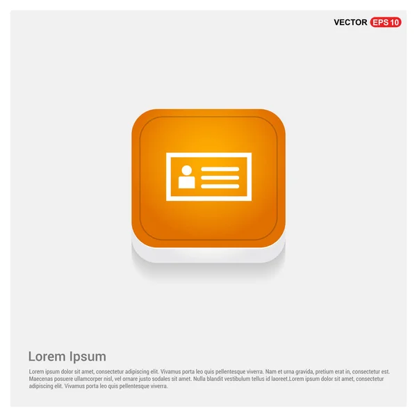 Pomarańczowy przycisk ikona — Wektor stockowy