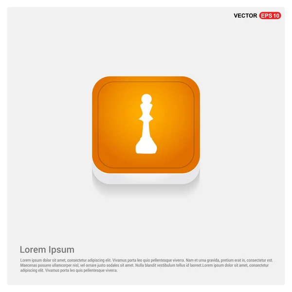 Narancssárga gomb ikon — Stock Vector