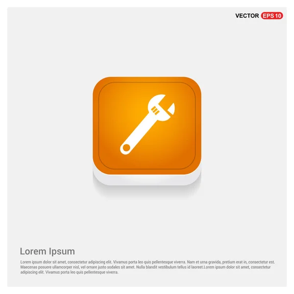 Llave inglesa icono de la herramienta — Vector de stock