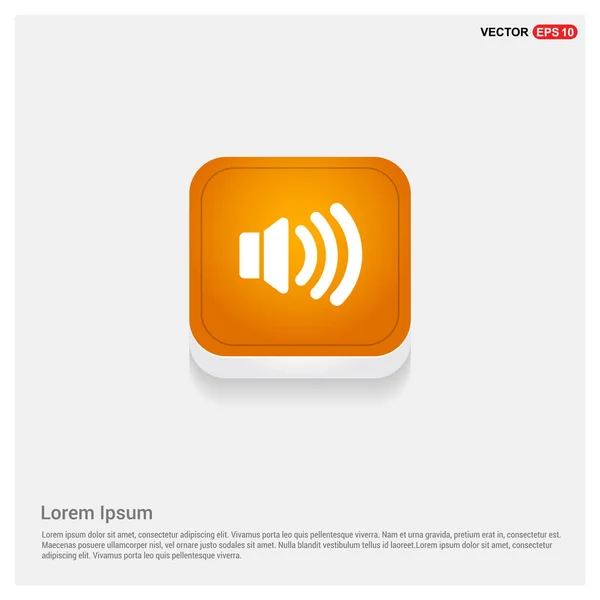 Icono botón naranja — Vector de stock