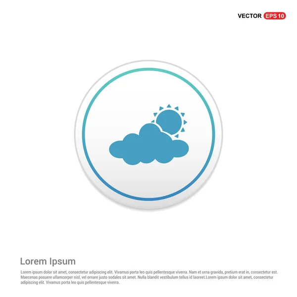Nap és a felhő Időjárás ikon — Stock Vector