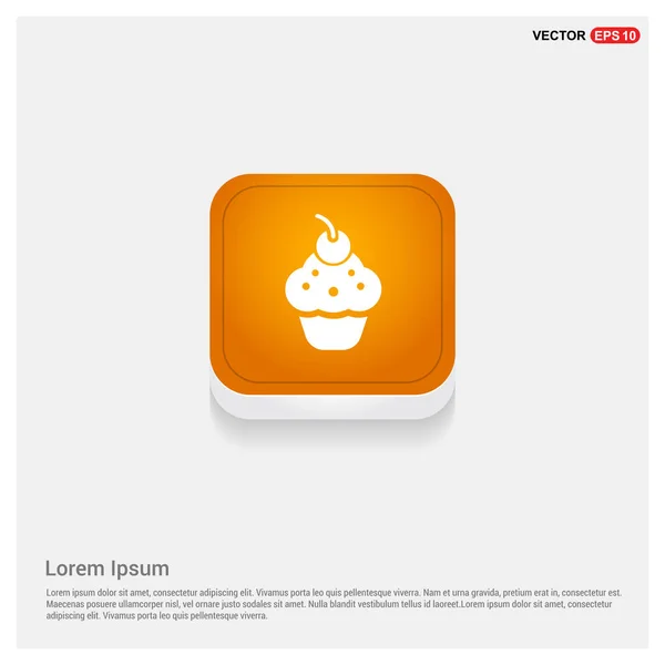 Narancssárga gomb ikon — Stock Vector
