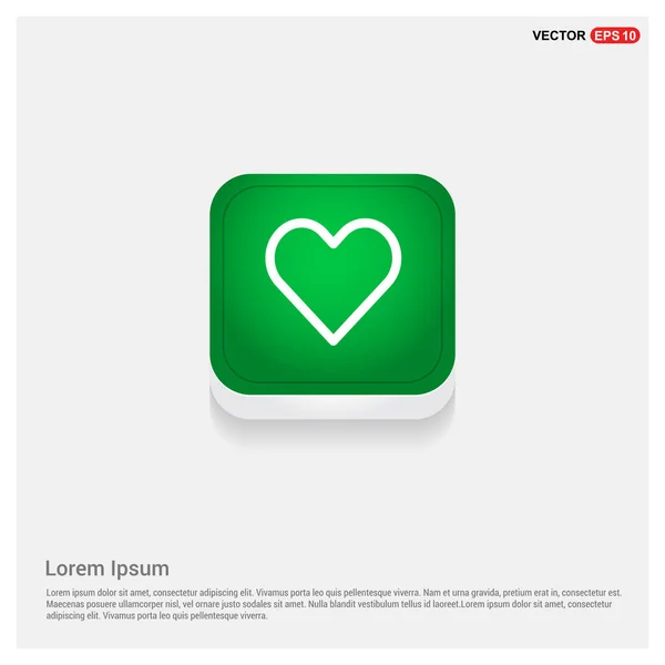 Menselijk hart, liefde web pictogram — Stockvector