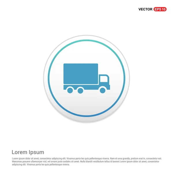Ícone de transporte com caminhão — Vetor de Stock
