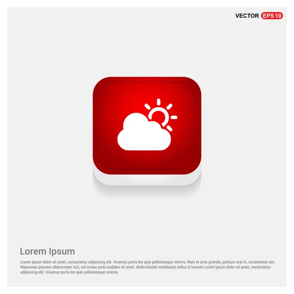 Zon en cloud weerpictogram — Stockvector