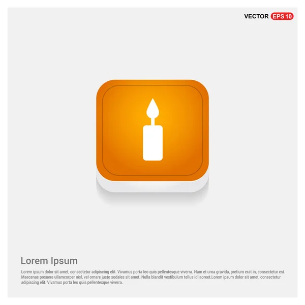 Burning candle icon — Stock Vector