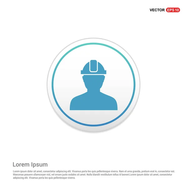 Construction worker icon — Stock Vector