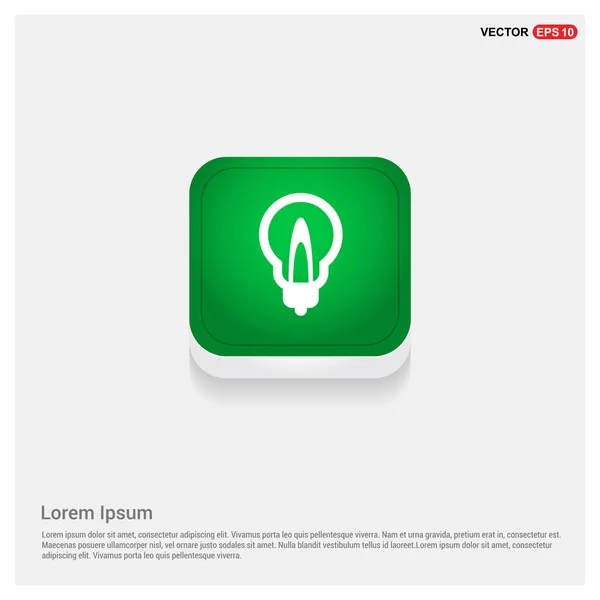 Žárovka v zelené tlačítko — Stockový vektor