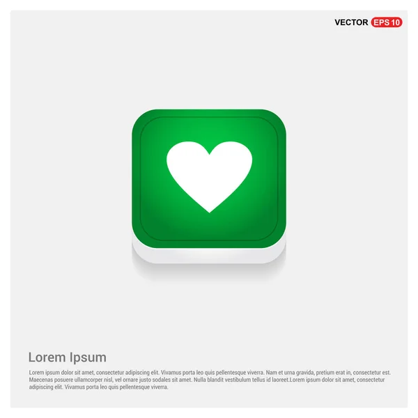 Szív lapos ikon — Stock Vector