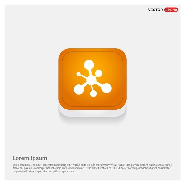 Icône bouton orange — Image vectorielle