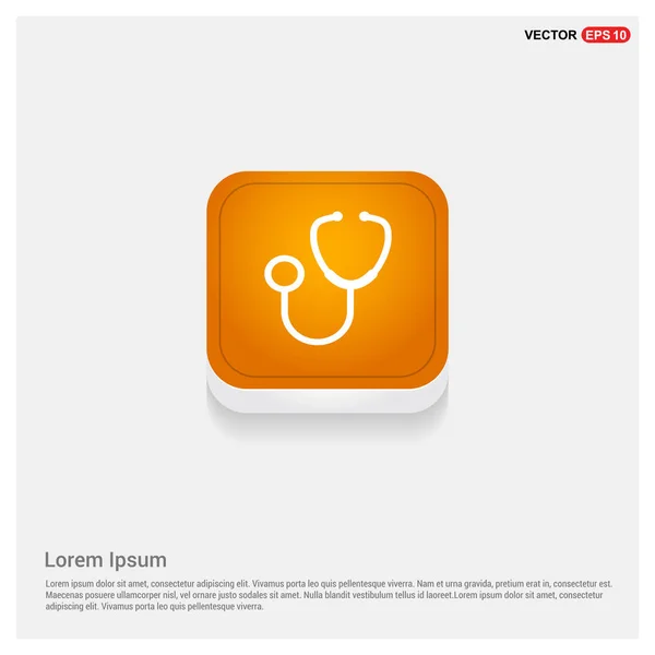 Icono del estetoscopio médico — Vector de stock