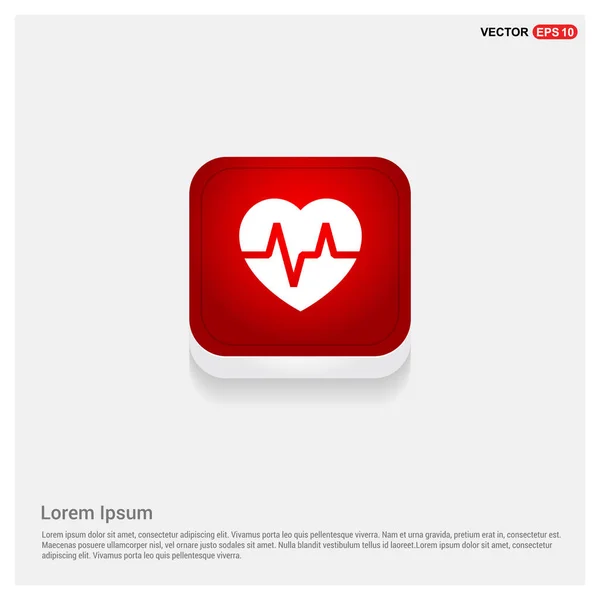 Ikona kardiogramu srdce — Stockový vektor