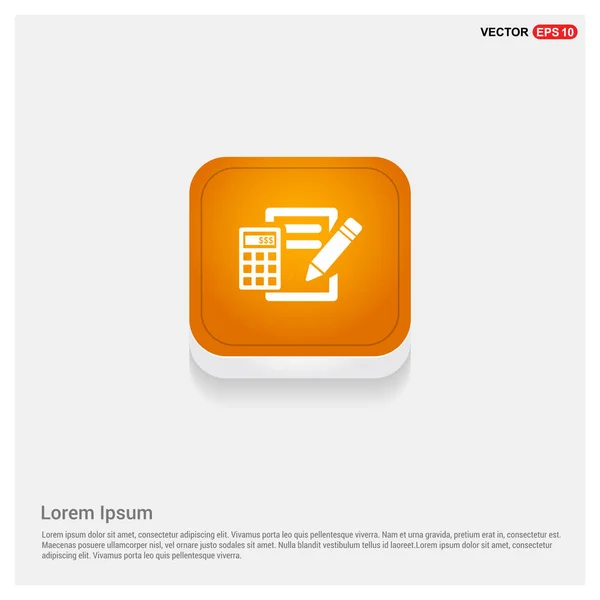 Icône bouton orange — Image vectorielle