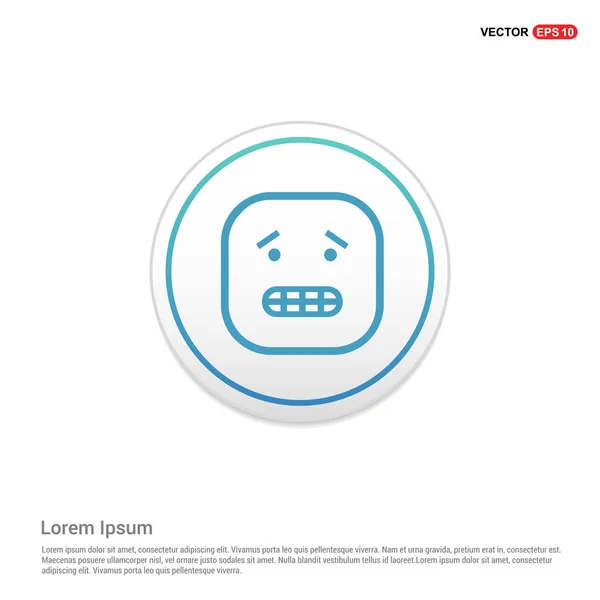 Ikon emoticon wajah - Stok Vektor