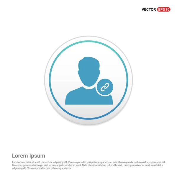 Url link attach user icon — Stock Vector