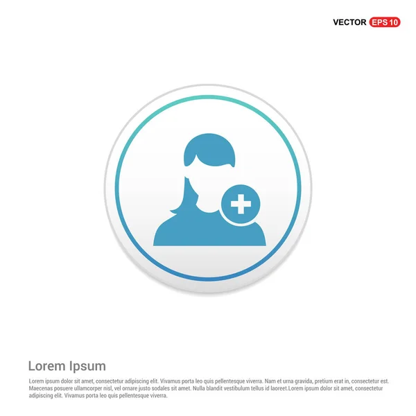 Añadir usuario avatar icono — Vector de stock