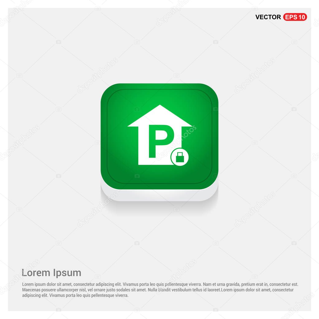 Reserved parking place icon. vector illustration