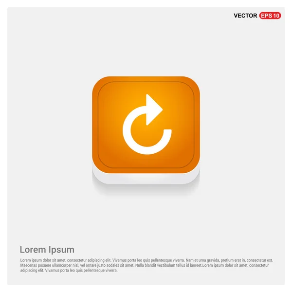 Flèche à l'intérieur bouton orange — Image vectorielle
