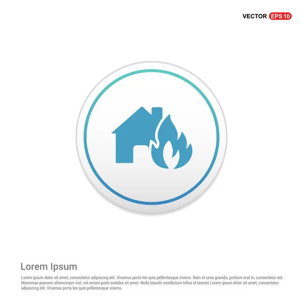 House on fire icon — Stock Vector