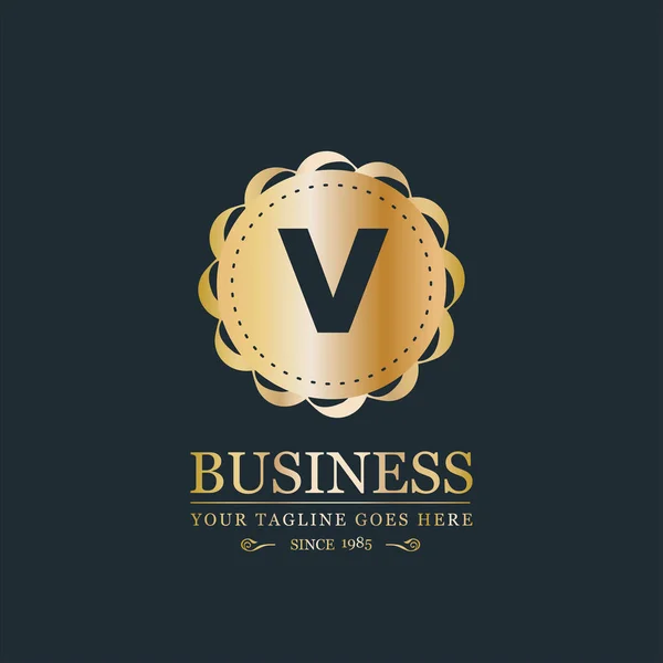 Logotipo do negócio dourado ícone — Vetor de Stock