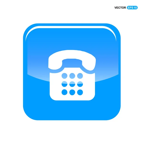 Ikona telefonu s přijímačem — Stockový vektor