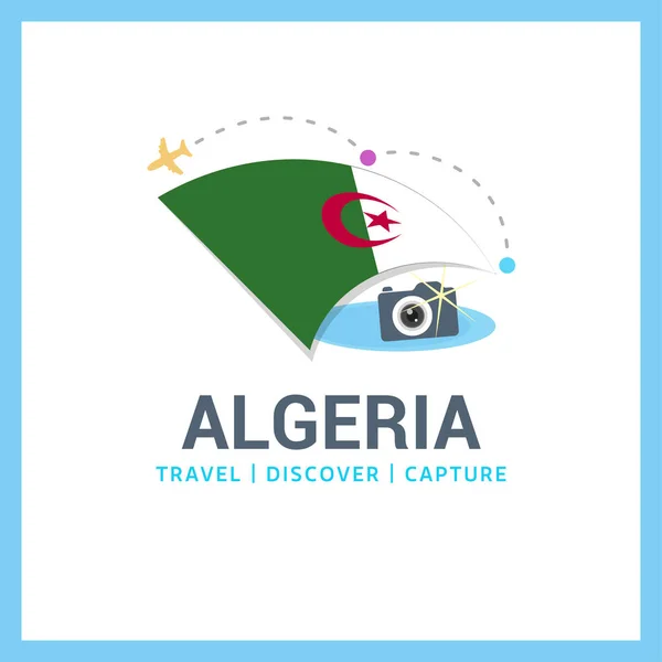 Algeria national flag logo — Stock Vector