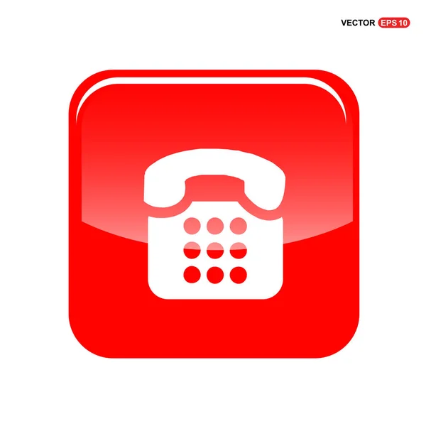 Telefoonpictogram met ontvanger — Stockvector